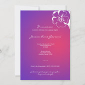 311-Lush Lila Radiance 16 . Geburtstag Einladung (Rückseite)