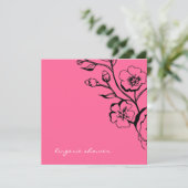 311-Lush Pink Lingerie Einladung (Stehend Vorderseite)