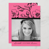 311-Lush Pink Sweet 16 oder Abschluss Einladung (Vorne/Hinten)