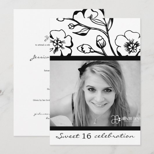 311-Lush schwarzer u. weißer Bonbon 16 oder Einladung (Vorne/Hinten)