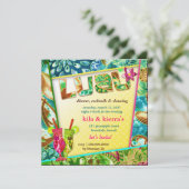 311-Lushious Luau Einladung Linen (Stehend Vorderseite)