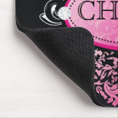 311-Luxuriös rosa Damask Mousepad (Ecke)