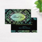 311-Luxuriös türkis Damask Danke Tags (Schreibtisch)