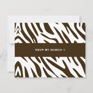 311-Luxuriös White Choclate Zebra UAWG RSVP Karte