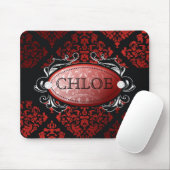 311-Luxurious Red Licorice Damask Mousepad (Mit Mouse)