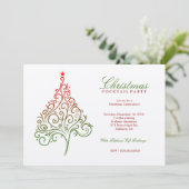 311-Magical Weihnachtsbaum laden metallisches | Einladung (Stehend Vorderseite)