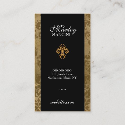 311 Marley Monogramm-Goldrausch Visitenkarte (Rückseite)