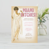 311 Miami Retro Pinup African American 5 Einladung (Stehend Vorderseite)