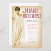311 Miami Retro Pinup African American 5 Einladung (Vorne/Hinten)