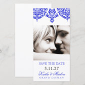 311 Mo Cherie Damask The New Blue Save the Date (Vorne/Hinten)