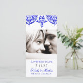 311 Mo Cherie Damask The New Blue Save the Date (Stehend Vorderseite)