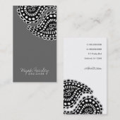 311 Myah Paisley festes Grau Visitenkarte (Vorne/Hinten)