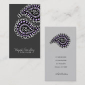 311 Myah Paisley Lavendel-Grau Visitenkarte (Vorne/Hinten)