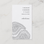 311 Myah Paisley Schwarzes Visitenkarte (Rückseite)