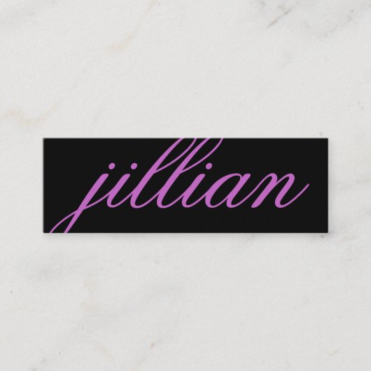 311 Name-Geschäfts-Karte lila Mini Visitenkarte (Vorderseite)