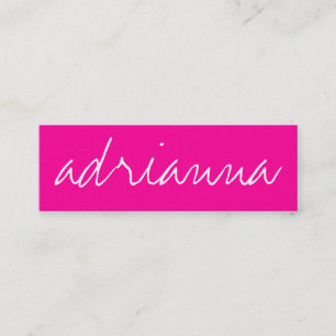 311 Name-Geschäfts-Karten-heißes Rosa Mini Visitenkarte
