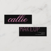 311 Name-Geschäfts-Karten-süßes Rosa Mini Visitenkarte (Vorne/Hinten)