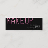 311 Name-Geschäfts-Karten-süßes Rosa Mini Visitenkarte (Rückseite)