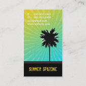 311 Oasen-Palme-Blau Visitenkarte (Rückseite)