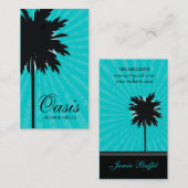 311-OASIS PALME-TÜRKIS VISITENKARTE (Vorne/Hinten)