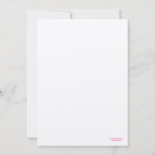 311 Ooh Lala schillernder Kuss-Schein metallisch Einladung (Rückseite)