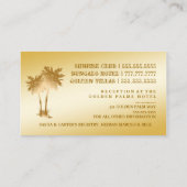 311-Paradies gefunden | Golden Palms Info Card Begleitkarte (Rückseite)