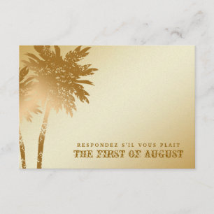 311-Paradise Found UAWG Golden Palms Metallic RSVP Karte