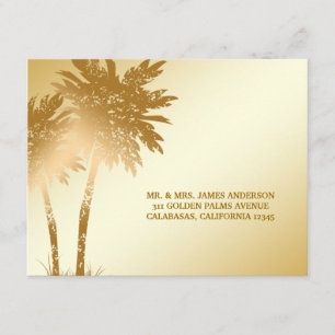 311 Paradise Found UAWG   Goldene Palmen Postkarte
