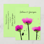311-PASSIONATE POPPY | SCRIPT LIMON EINLADUNGSPOSTKARTE (Vorne/Hinten)