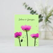 311-PASSIONATE POPPY | SCRIPT LIMON EINLADUNGSPOSTKARTE (Stehend Vorderseite)