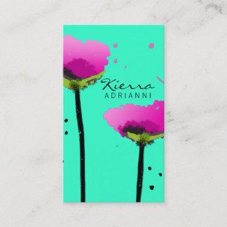 311-PASSIONATE TÜRKIS der MOHNBLUMEN-| Visitenkarte