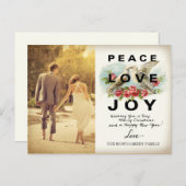 311 Peace Liebe Joy Vintage Weihnachten Postkarte (Vorne/Hinten)