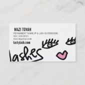 311 Peitschen-Service-kundengerechtes Weiß Visitenkarte (Rückseite)