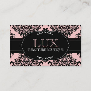 311 Pfirsich-Lux-Rosa-Damast Visitenkarte