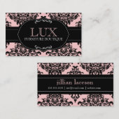 311 Pfirsich-Lux-Rosa-Damast Visitenkarte (Vorne/Hinten)
