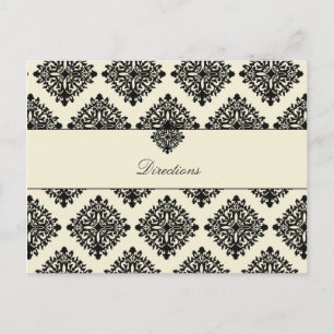 311 Phoebe Cream & Black Direction Card Postkarte
