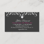 311-Pink Delish lila Strahlen Monogramm-| Visitenkarte (Rückseite)