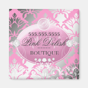 311-Pink Delish Rosa des Damast-Schimmer-  Magnet