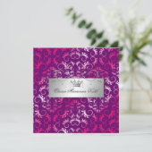 311-Pink erahnen | lila Bonbon 16 Einladung (Stehend Vorderseite)