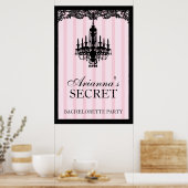 311 Pink Striped Boutique Bridal Poster (Küche)