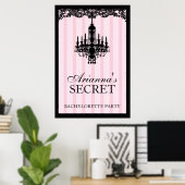 311 Pink Striped Boutique Bridal Poster (Heimbüro)