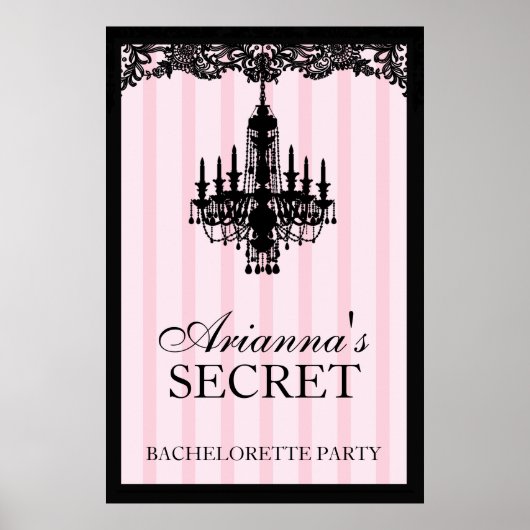 311 Pink Striped Boutique Bridal Poster (Vorne)