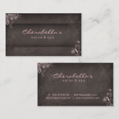 311 Pink Taupe Salon Wellness-Center Floral Visite Visitenkarte (Vorne/Hinten)