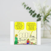 311 Popcorn Pancakes Cartoon Postkarte (Stehend Vorderseite)