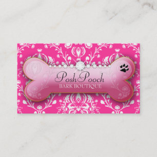 311-Posh spielerisches Rosa des Hündchen- Visitenkarte
