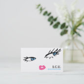 311 private Augen blau Visitenkarte (Stehend Vorderseite)