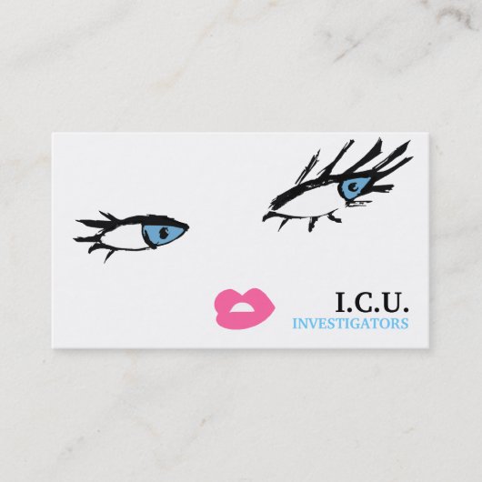 311 private Augen blau Visitenkarte (Vorderseite)