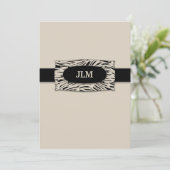 311-Raffiniertes Jungle Zebra Einladung (Stehend Vorderseite)