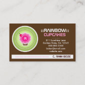 311 REGENBOGEN-KUCHEN-MONOGRAMM-VISITENKARTE VISITENKARTE (Rückseite)