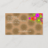 311-RETRO-BLUME| TAN BACK VISITENKARTE (Rückseite)